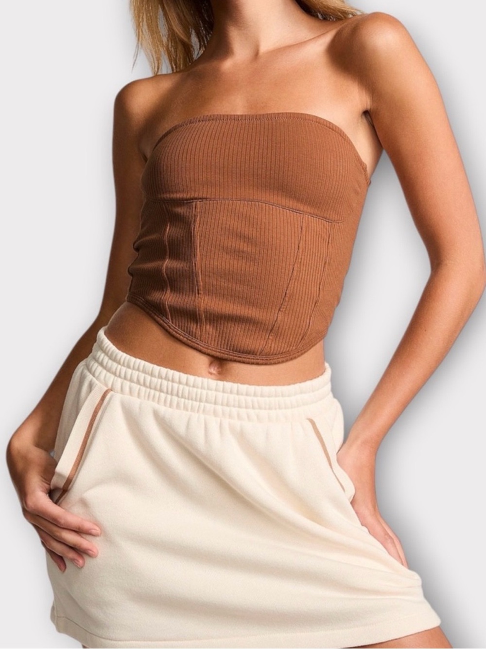 The Cinched Strapless Corset Top